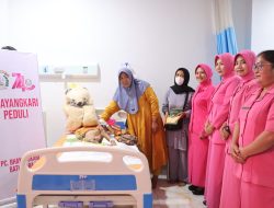 Kapolres Batu Bara Besuk Anak Korban Luka Bakar di RS Bidadari, Berikan Dukungan Moril
