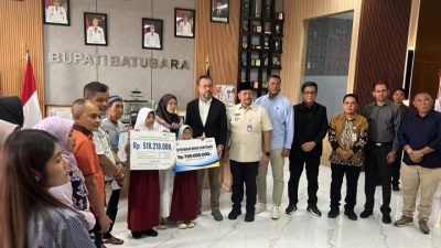 Insiden Kebakaran PT Evyap Sabun Indonesia di KEK Sei Mangkei, Tiga Keluarga Korban Terima Santunan Rp3,21 Miliar