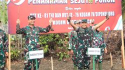 Cegah Abrasi, Kodim 0703/Cilacap Tanam 1.000 Mangrove dan 100 Kopi dalam Rangka HUT Ke-81 TNI dan HUT Ke-76 Kodam IV/Diponegoro