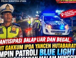 Antisipasi Balap Liar dan Begal, Kanit Gakkum IPDA Yancen Hutabarat Pimpin Patroli Blue Light Jaga Kenyamanan Malam Minggu