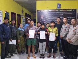 Reaksi Cepat Kapolsek Dolok Silau Gagalkan Tawuran Dini Hari, 13 Remaja dan 3 Kelewang Diamankan