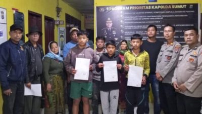 Reaksi Cepat Kapolsek Dolok Silau Gagalkan Tawuran Dini Hari, 13 Remaja dan 3 Kelewang Diamankan