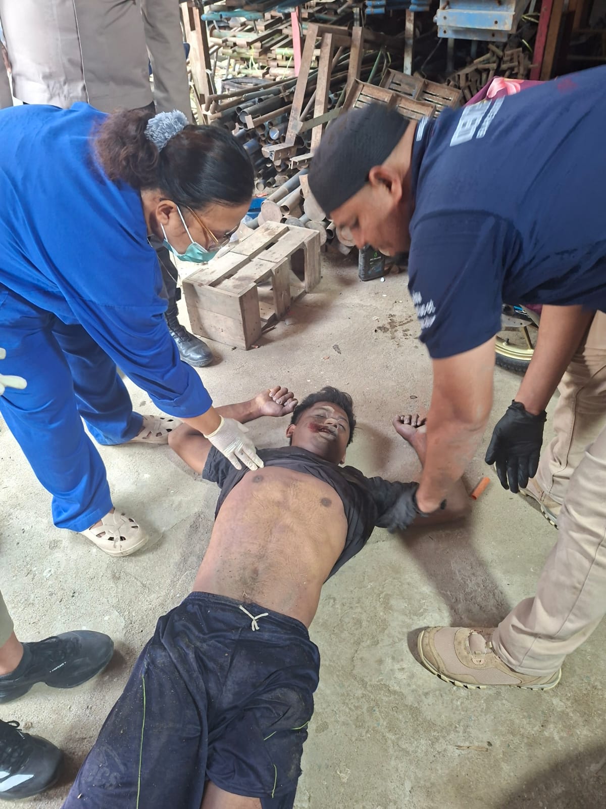 Tim INAFIS dan Polsek Bandar Huluan Profesional Tangani Temuan Mayat di Marihat Bandar