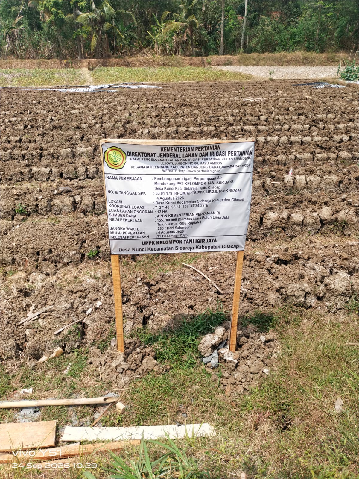 Pembangunan IRPOM UPPK Kelompok Tani Igir Jaya Diduga Tidak Sesuai Spesifikasi