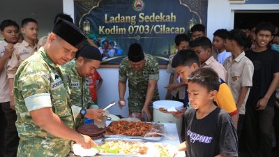 Bangun Kebersamaan dan Kepedulian, Kodim 0703/Cilacap Rutin Laksanakan Ladang Sedekah