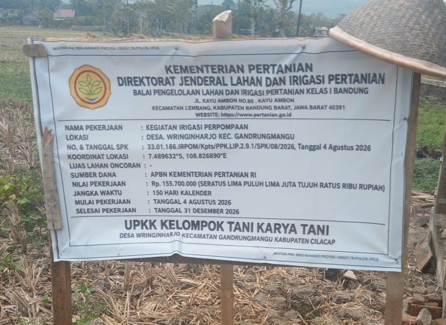 Pembangunan IRPOM Dikerjakan Oleh UPKK Kelompok Tani Karya Tani Diduga Tidak Sesuai Spesifikasi