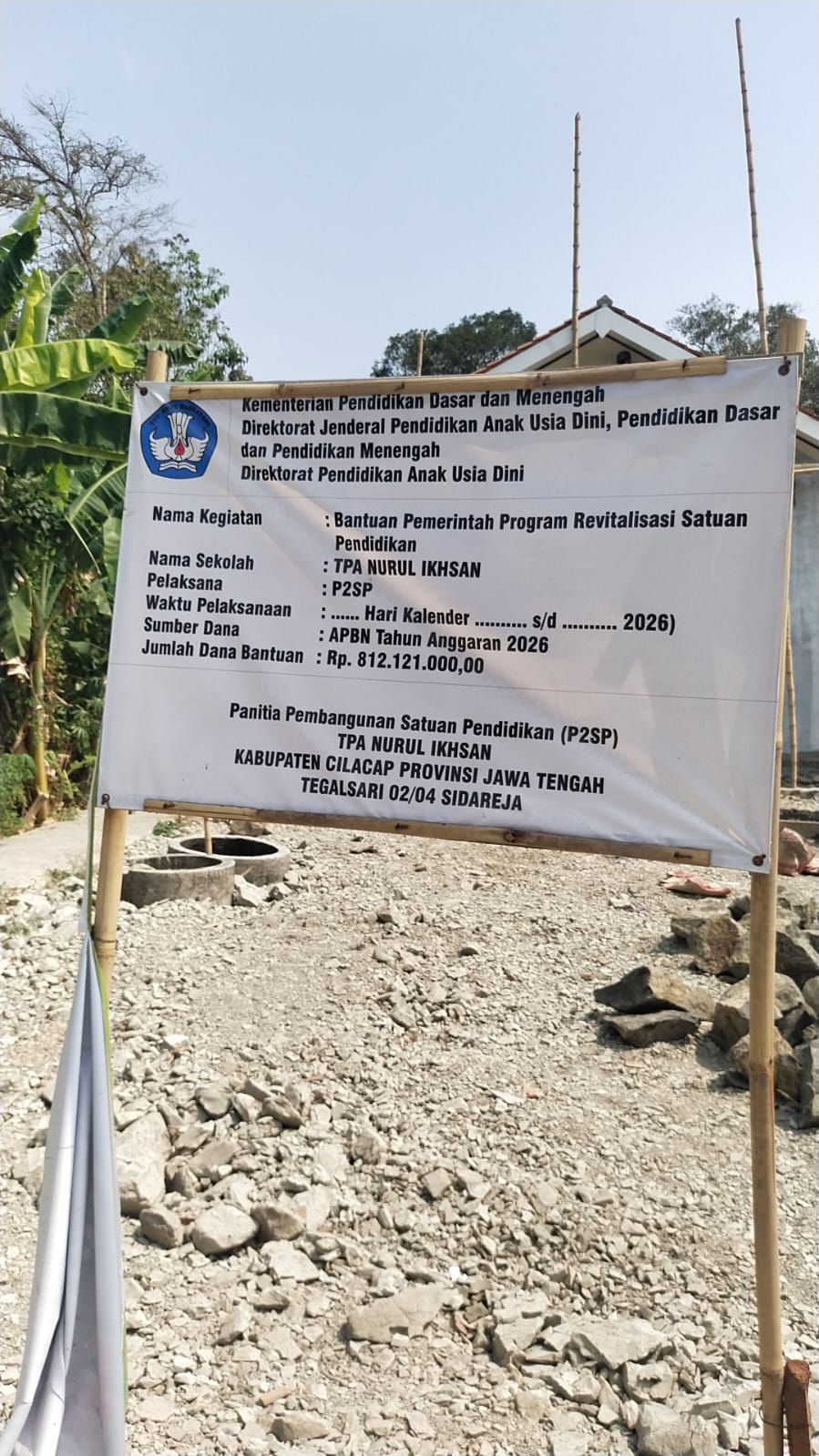 Program Revitalisasi Pembangunan TPA Nurul Ikhsan Diduga Tidak Sesuai Dengan Spesifikasi